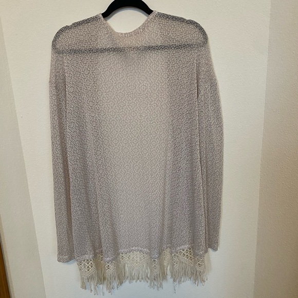 American Rag - Lace Long Cardigan Sweater - Size L/XL - Picture 4 of 5